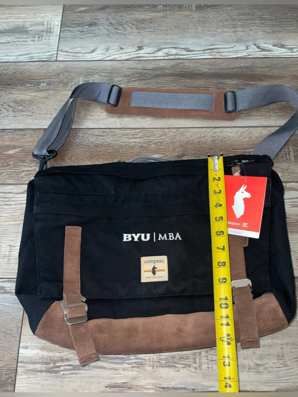 Cotopaxi Kpong 15 L Satchel Rugged Messenger Bag Black NWT! BYU Logo